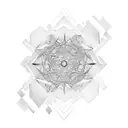 A tattoo representing resilience and intelligence through a intricate geometric design tattoo design idea