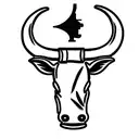 University of Texas longhorn with 2006 and 2023 on each horn in Roman numerals tattoo design idea