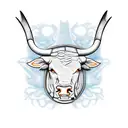 University of Texas longhorn with 2006 and 2023 on each horn in Roman numerals tattoo design idea