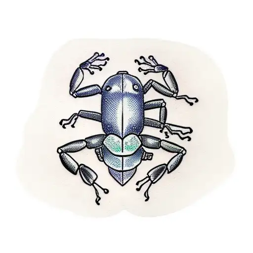 Scorpion with a Frog Friend tattoo design idea