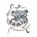 frog and scorpion tattoo design idea
