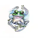 frog and scorpion tattoo design idea
