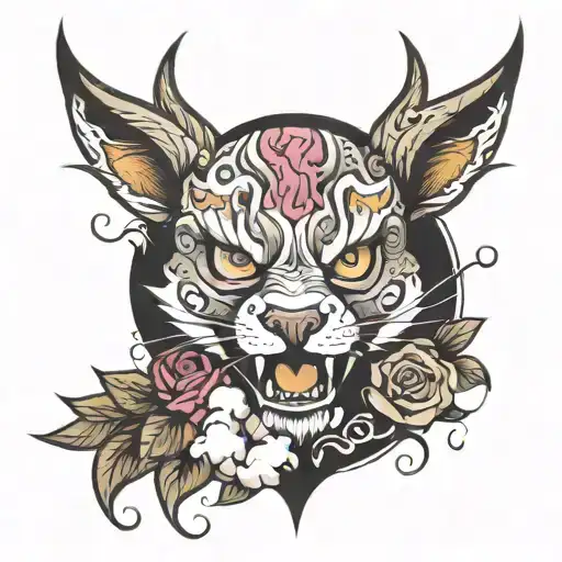 cartoon tattoo design idea