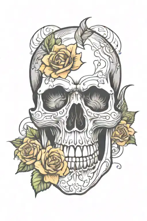 generate a skull tattoo tattoo design idea