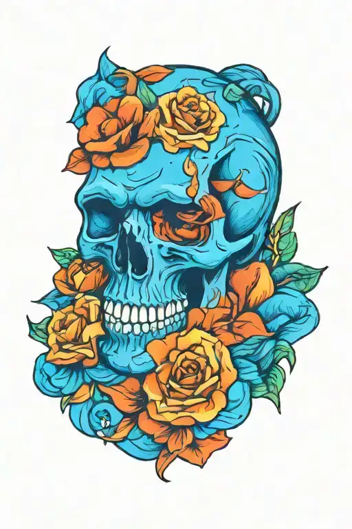generate a skull tattoo tattoo design idea