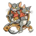 Tom and jerry tattoo design idea