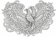 Phoenix rising tattoo design idea