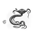 snake, turtle, octopus  tattoo design idea