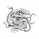 snake, turtle, octopus  tattoo design idea