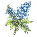 bluebonnet flower tattoo design idea
