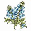 bluebonnet flower tattoo design idea