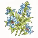 bluebonnet flower tattoo design idea