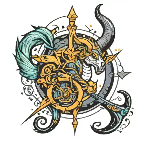 sagittarius leo electrician tattoo design idea