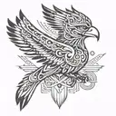 Thunderbird native tattoo design idea