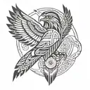 Thunderbird native tattoo design idea