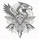 Thunderbird native tattoo design idea
