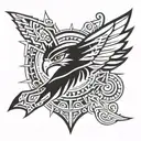 Thunderbird native tattoo design idea