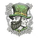 leprechaun face tattoo design idea