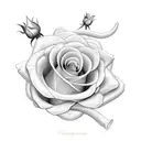 flowers snakes roses tattoo design idea