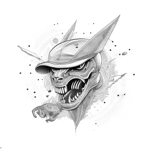 ford doublecap car on highway tattoo design idea