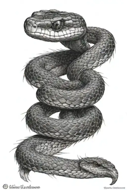 Snake on triceps tattoo design idea