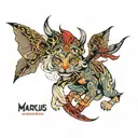a boy named marcus tattoo design idea
