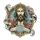 jesus saves tattoo design idea