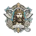 jesus saves tattoo design idea