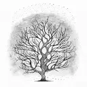 Tree banner tattoo design idea
