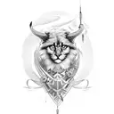 a name ''Maverick'' tattoo design idea