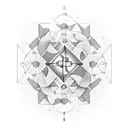 matrix of numbers tattoo design idea