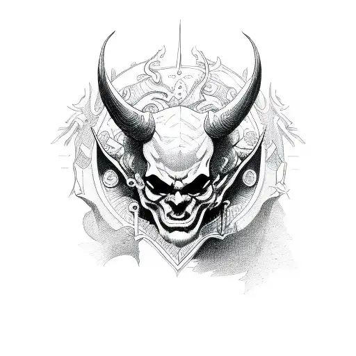 devil logo tattoo design idea