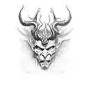 devil logo tattoo design idea