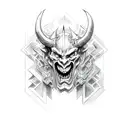 devil logo tattoo design idea