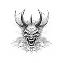 devil logo tattoo design idea