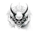 devil logo tattoo design idea