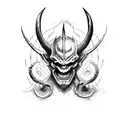 devil logo tattoo design idea