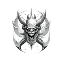 devil logo tattoo design idea
