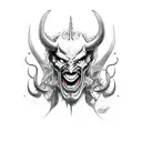 devil logo tattoo design idea