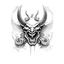 devil logo tattoo design idea