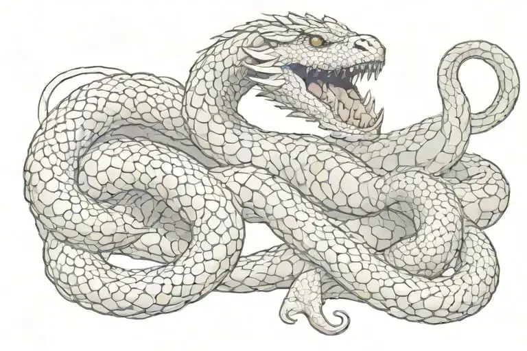 jormungandr wrapping tattoo design idea