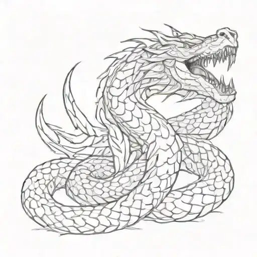 jormungandr wrapping tattoo design idea