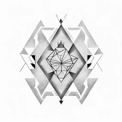 A geometric tattoo design featuring Grayson Stark's name in a clean san serif font, with precise lines and dots forming symmetrical shapes tattoo design idea