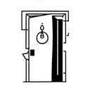 door cracked open tattoo design idea