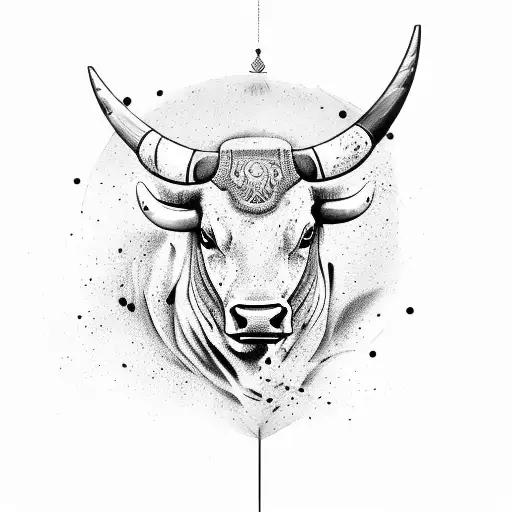  a powerful bull and a graceful matador in a dynamic pose, evoking the energy and excitement of a bullfight? The bull co tattoo design idea