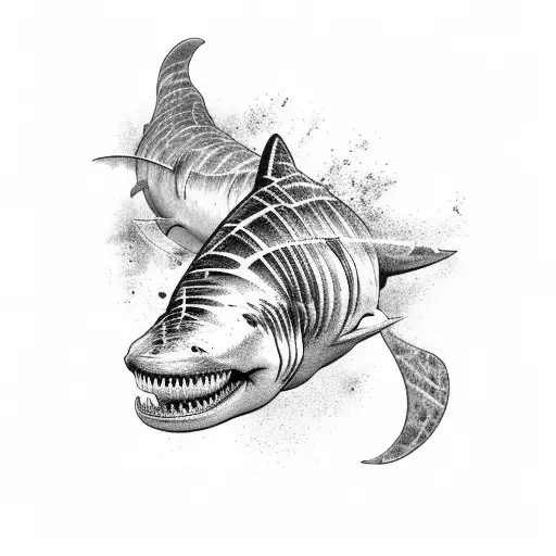 tiburón blanco  tattoo design idea