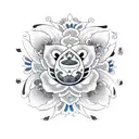 Flor de Loto con simbolo del OM tattoo design idea