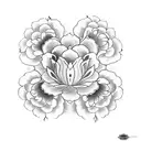 Flor de Loto con simbolo del OM tattoo design idea