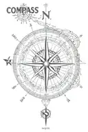 compass nortical tattoo design idea