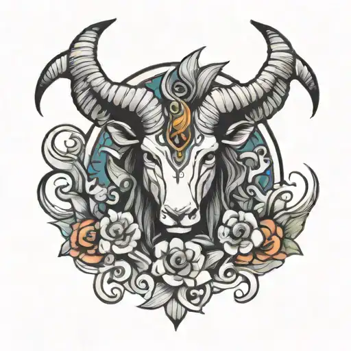 Capricorn tattoo design idea